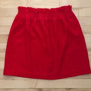 Elastic waist red skirt -comfy & beautiful fabric!